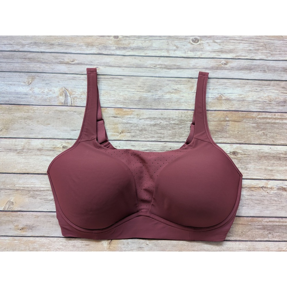 Lululemon Run Times Bra Women 38DD Burgundy High Support Sports Bra Athleisure